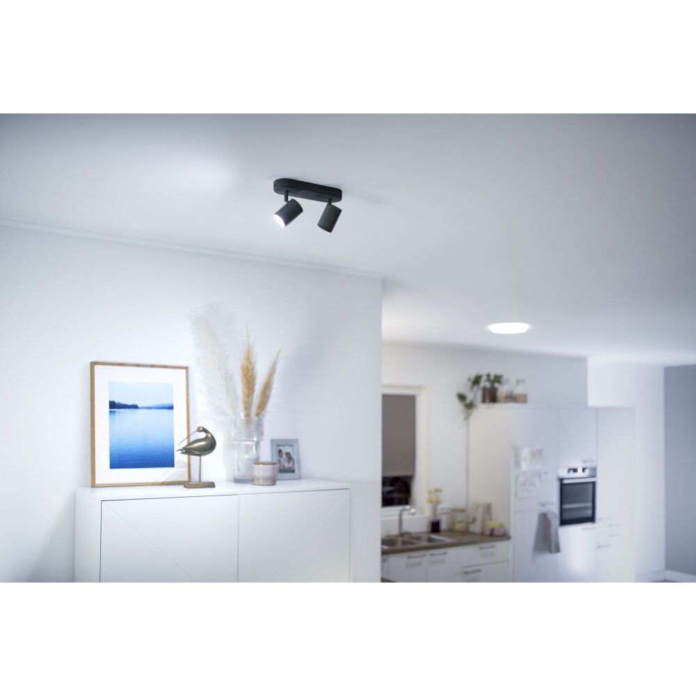 Philips WiZ IMAGEO Deckenleuchte LED Schwarz, 2-flammig, Farbwechsler main product photo