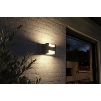 Philips Hue White Fuzo Außenwandleuchte LED Schwarz, 1-flammig