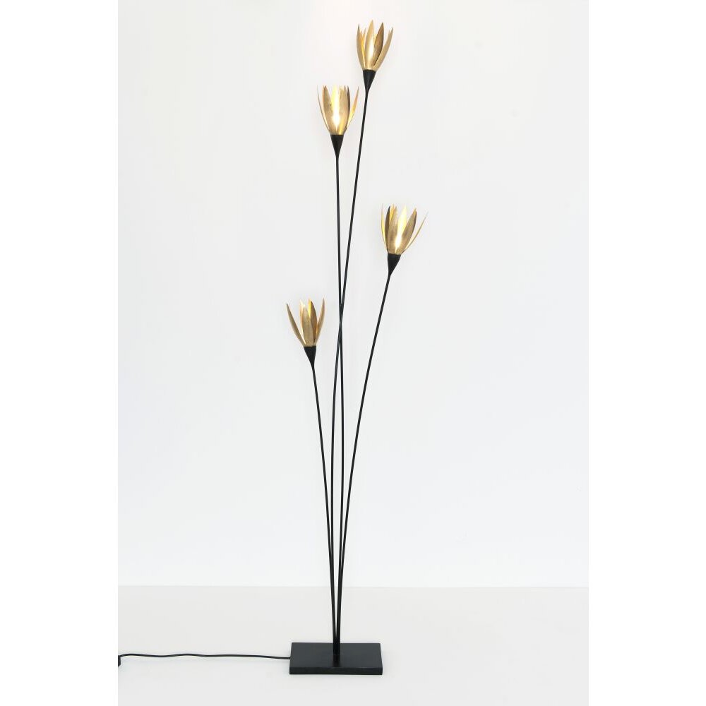 Holländer DIRETTORE Stehleuchten Gold, Schwarz, 4-flammig main product photo
