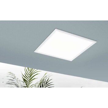Eglo SALOBRENA-C Deckenpanel LED Weiß, 1-flammig, Fernbedienung, Farbwechsler
