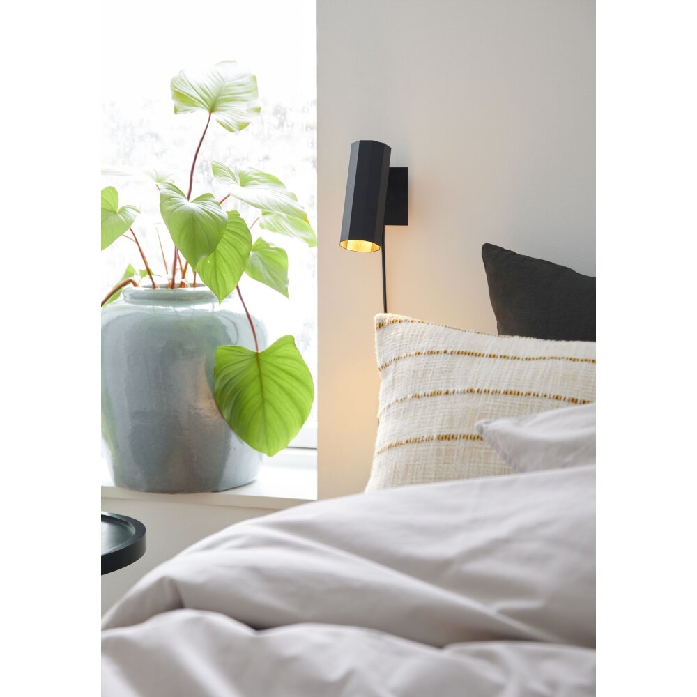 Nordlux ALANIS Wandleuchte Schwarz, 1-flammig main product photo
