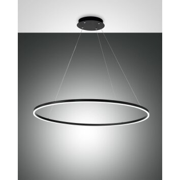 Fabas Luce Giotto Pendelleuchte LED Schwarz, 1-flammig