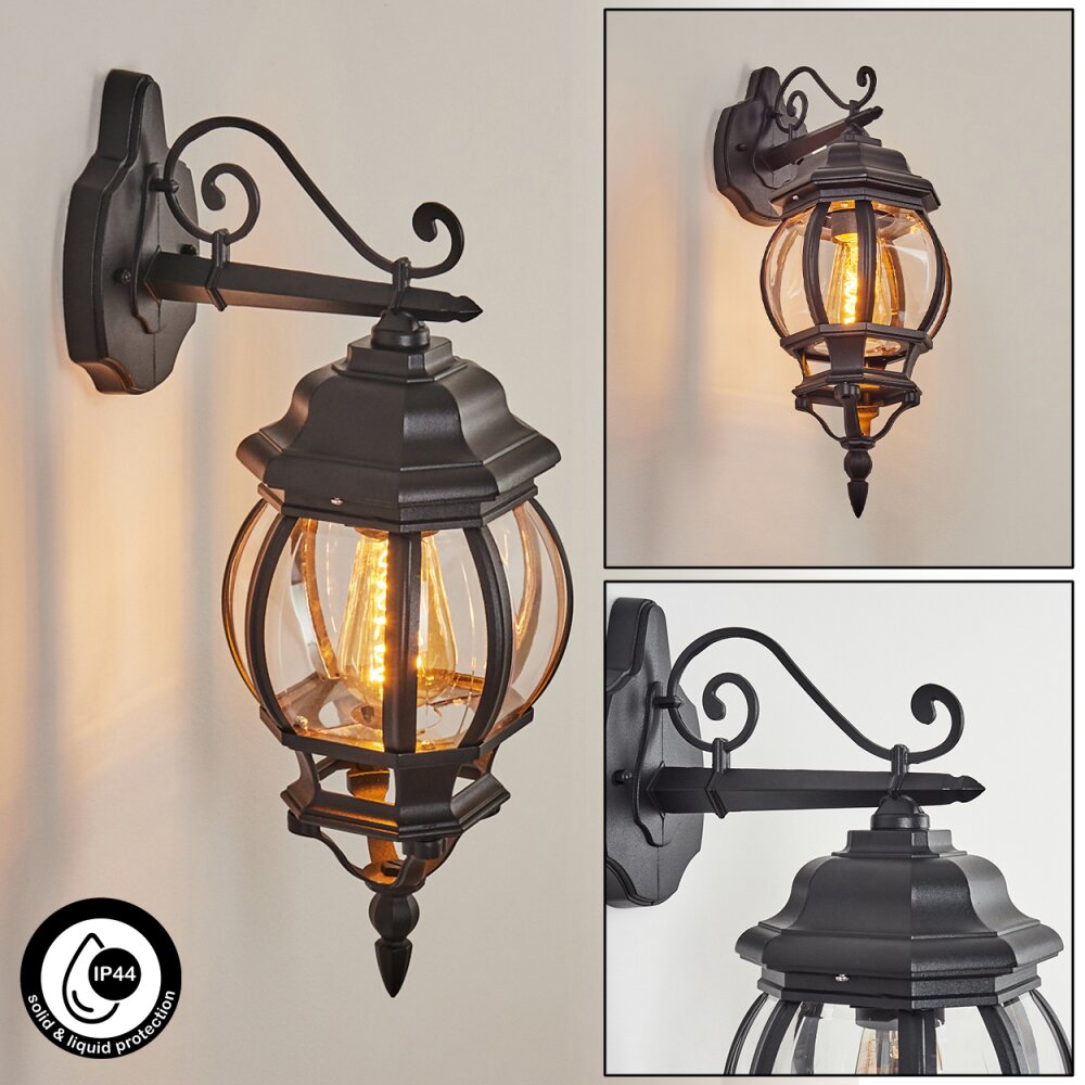 Lentua Außenwandleuchte Schwarz, 1-flammig main product photo