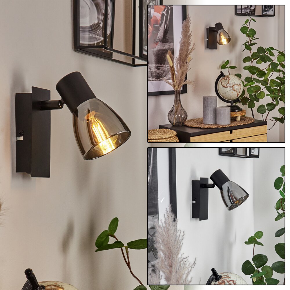 Murianette Wandleuchte Schwarz, 1-flammig main product photo