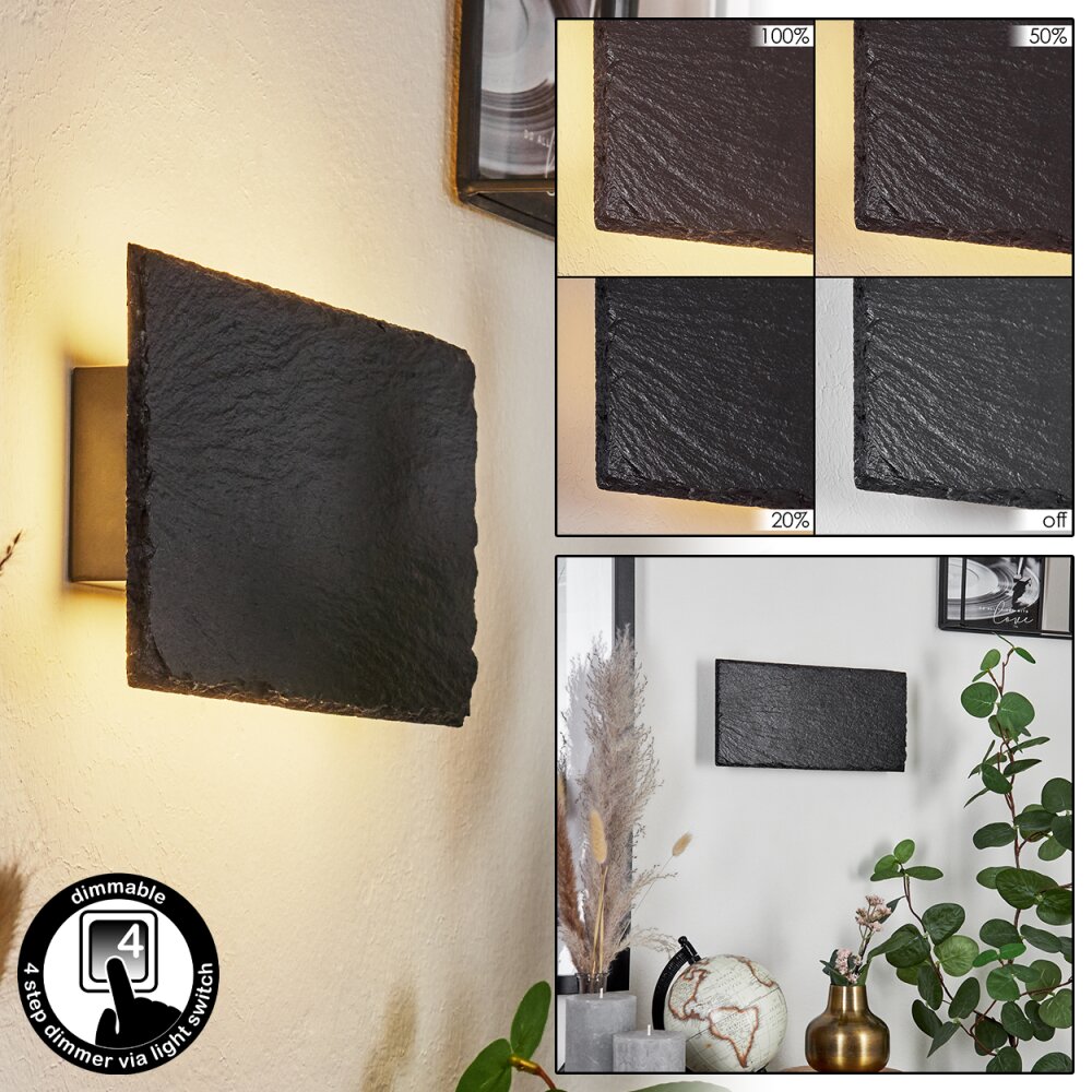 Guadramil Wandleuchte LED Schwarz, 1-flammig main product photo