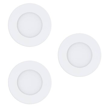 Eglo Leuchten FUEVA-Z Einbauleuchte 3er Set LED Weiß, 3-flammig