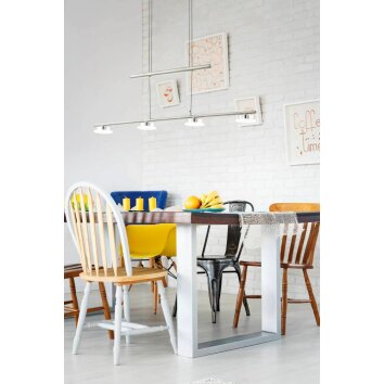 Eglo Leuchten BORRIOL Pendelleuchte LED Nickel-Matt, 4-flammig