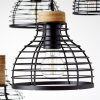 Brilliant Avia Pendelleuchte Holz hell, Schwarz, 6-flammig