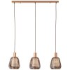 Brilliant Wallace Pendelleuchte Mokka, 3-flammig
