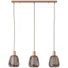 Brilliant Wallace Pendelleuchte Mokka, 3-flammig