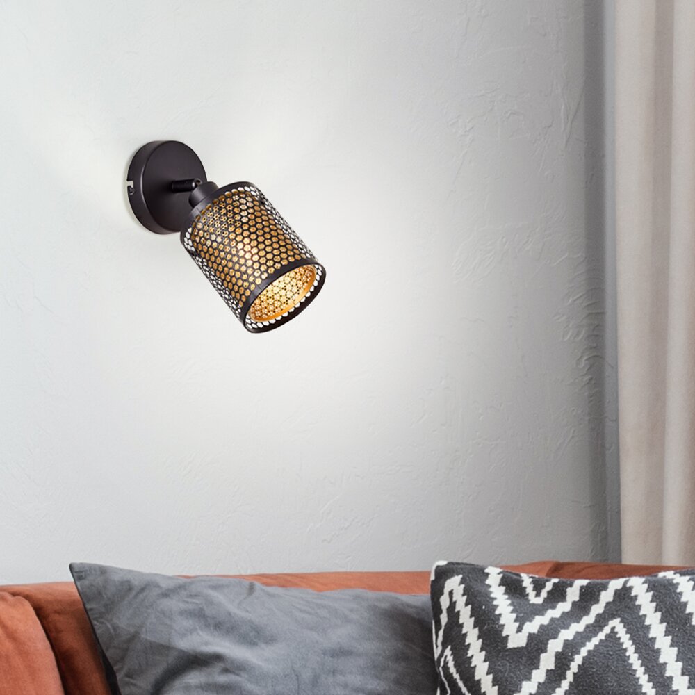 Brilliant Cheval Wandleuchte Schwarz, 1-flammig main product photo
