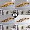 Pompu Deckenleuchte LED Naturfarben, Schwarz, 1-flammig