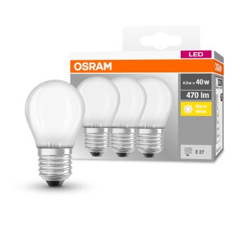 OSRAM LED Retrofit 3er Set E27 4 Watt 2700 Kelvin 470 Lumen