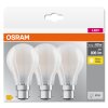 OSRAM CLASSIC A 3er Set LED B22d 6,5 Watt 2700 Kelvin 806 Lumen