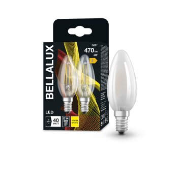 BELLALUX® 2er Set LED E14 4 Watt 2700 Kelvin 470 Lumen