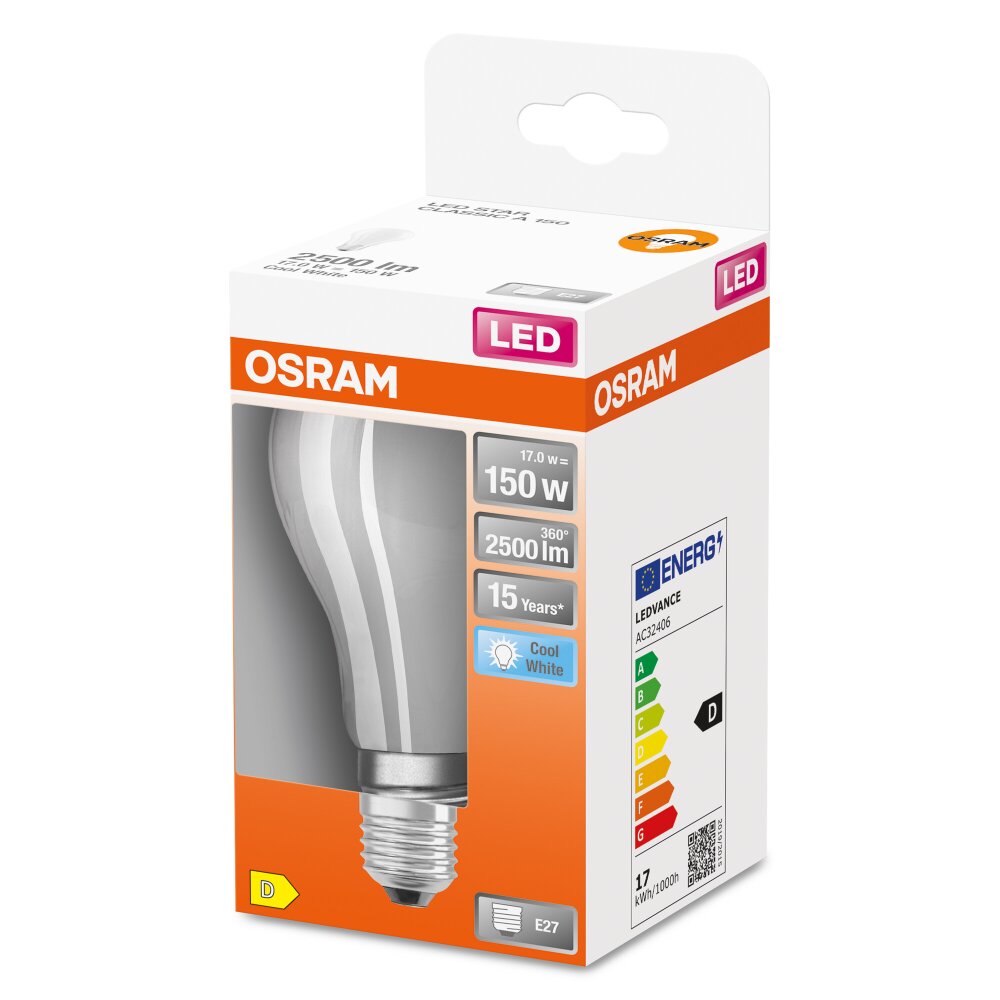 OSRAM LED Retrofit E27 17 Watt 4000 Kelvin 2452 Lumen main product photo
