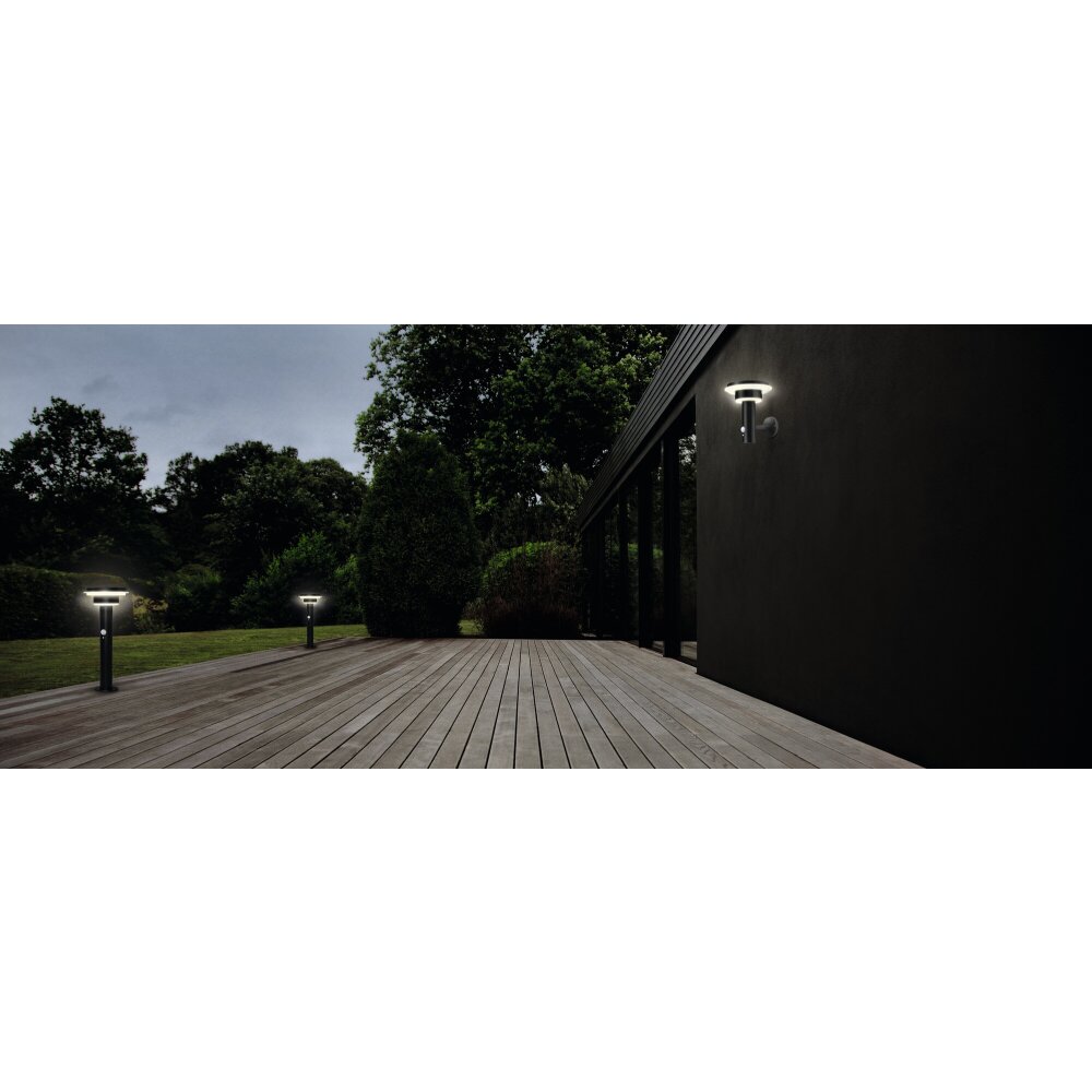 LEDVANCE ENDURA® Solar-Außenwandleuchte Schwarz, 1-flammig, Bewegungsmelder main product photo