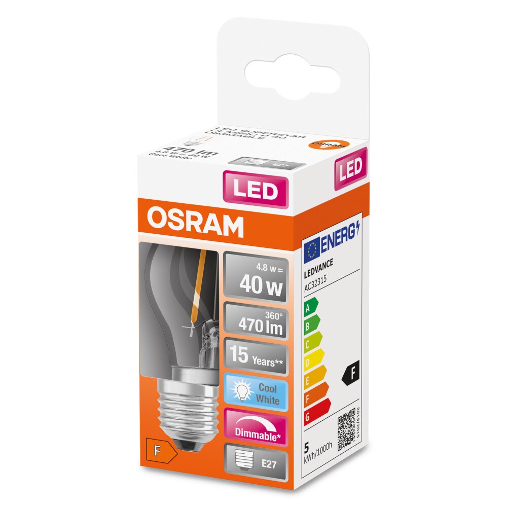 OSRAM LED Retrofit E27 4,8 Watt 4000 Kelvin 470 Lumen main product photo