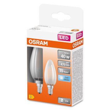 OSRAM LED Retrofit 2er Set E14 4 Watt 4000 Kelvin 470 Lumen