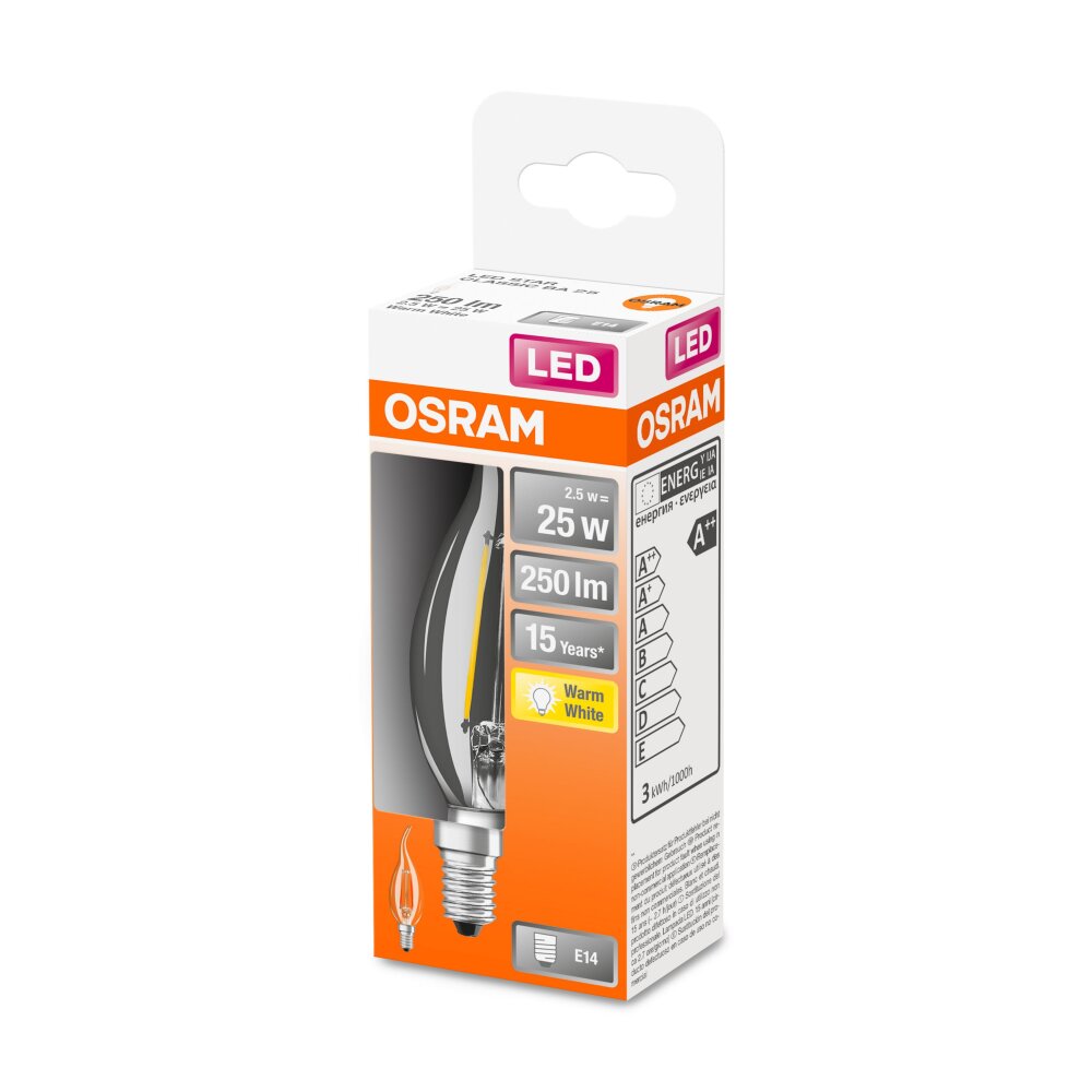 OSRAM LED Retrofit E14 2,5 Watt 2700 Kelvin 250 Lumen main product photo