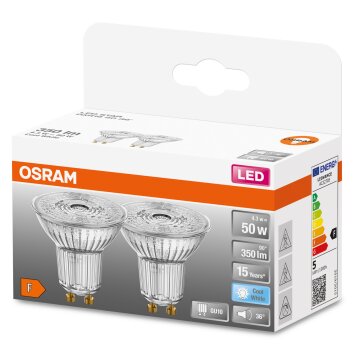 OSRAM LED STAR PAR16 2er Set GU10 4,3 Watt 4000 Kelvin 350 Lumen