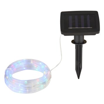 Globo SOLAR Lichterkette LED Schwarz, 50-flammig