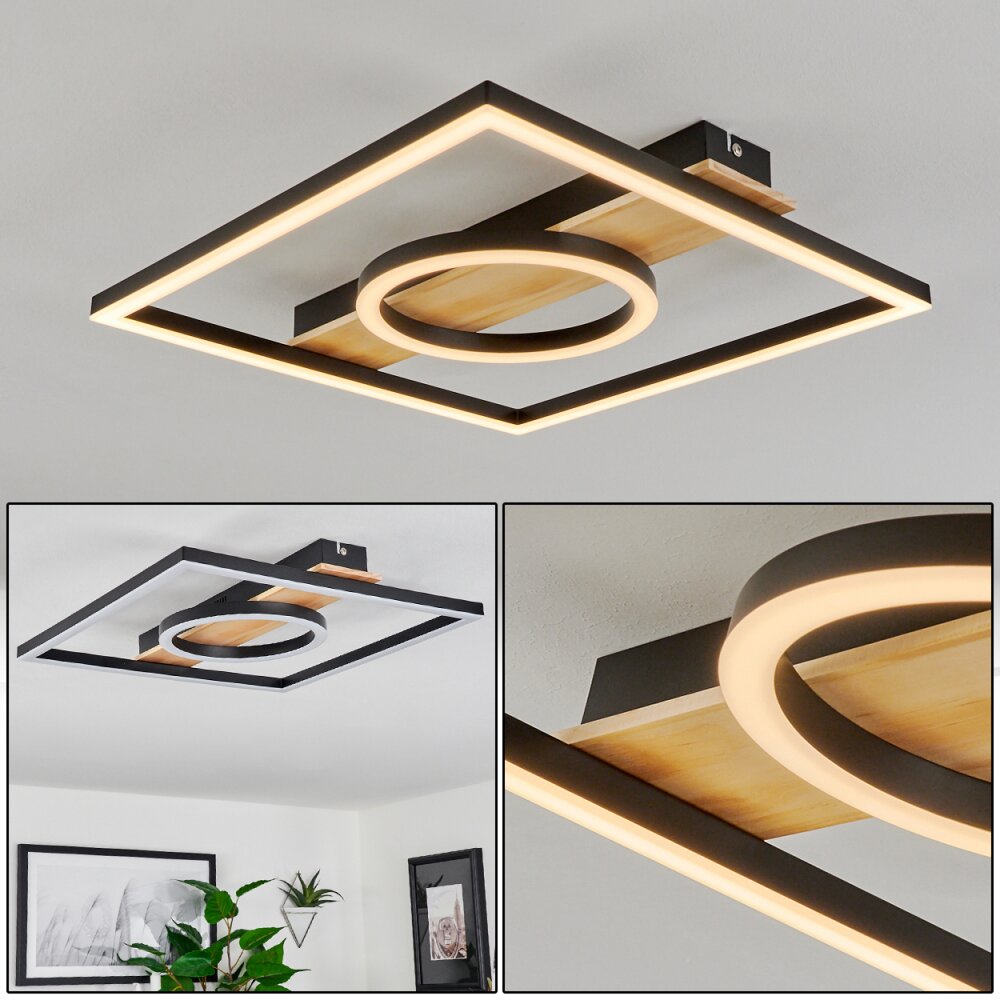 Taboneira Deckenleuchte LED Naturfarben, Schwarz, Weiß, 1-flammig main product photo