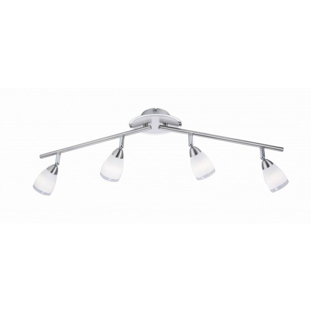Leuchten Direkt VINO Deckenleuchte Edelstahl, 4-flammig main product photo