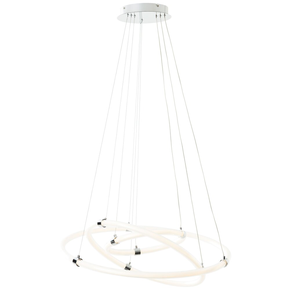 Brilliant Poolen Pendelleuchte LED Silber, 1-flammig, Fernbedienung main product photo