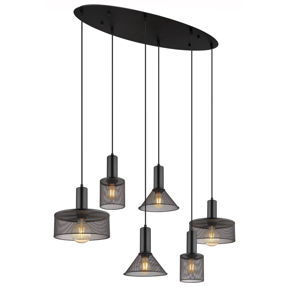 Globo JEDD Hängeleuchte Schwarz, 6-flammig main product photo