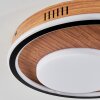 Phnhealu Deckenleuchte LED Braun, Holzoptik, 1-flammig