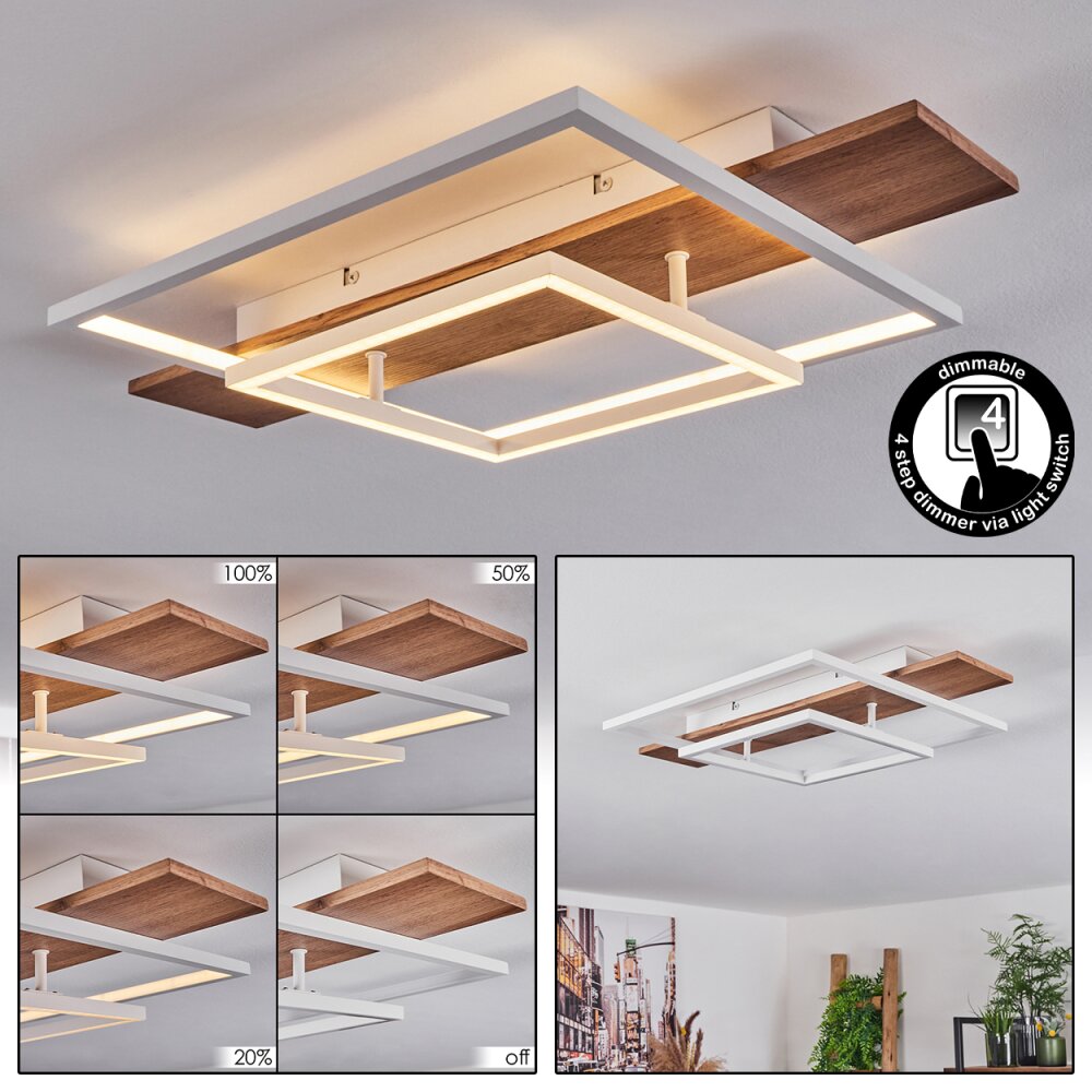 Pompu Deckenleuchte LED Naturfarben, Weiß, 1-flammig main product photo
