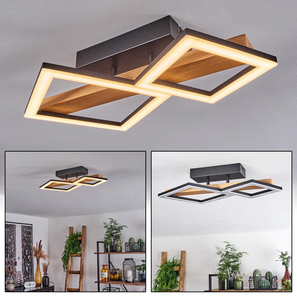 Tavon Deckenleuchte LED Naturfarben, Schwarz, 1-flammig main product photo