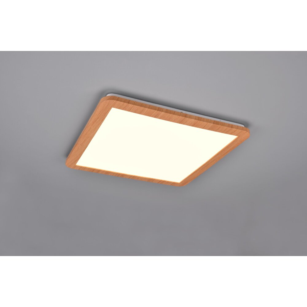 Reality Camillus Deckenpanel LED Holzoptik, Weiß, 1-flammig main product photo