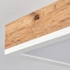 Salmi Deckenpanel LED Braun, Holzoptik, Weiß, 1-flammig, Fernbedienung