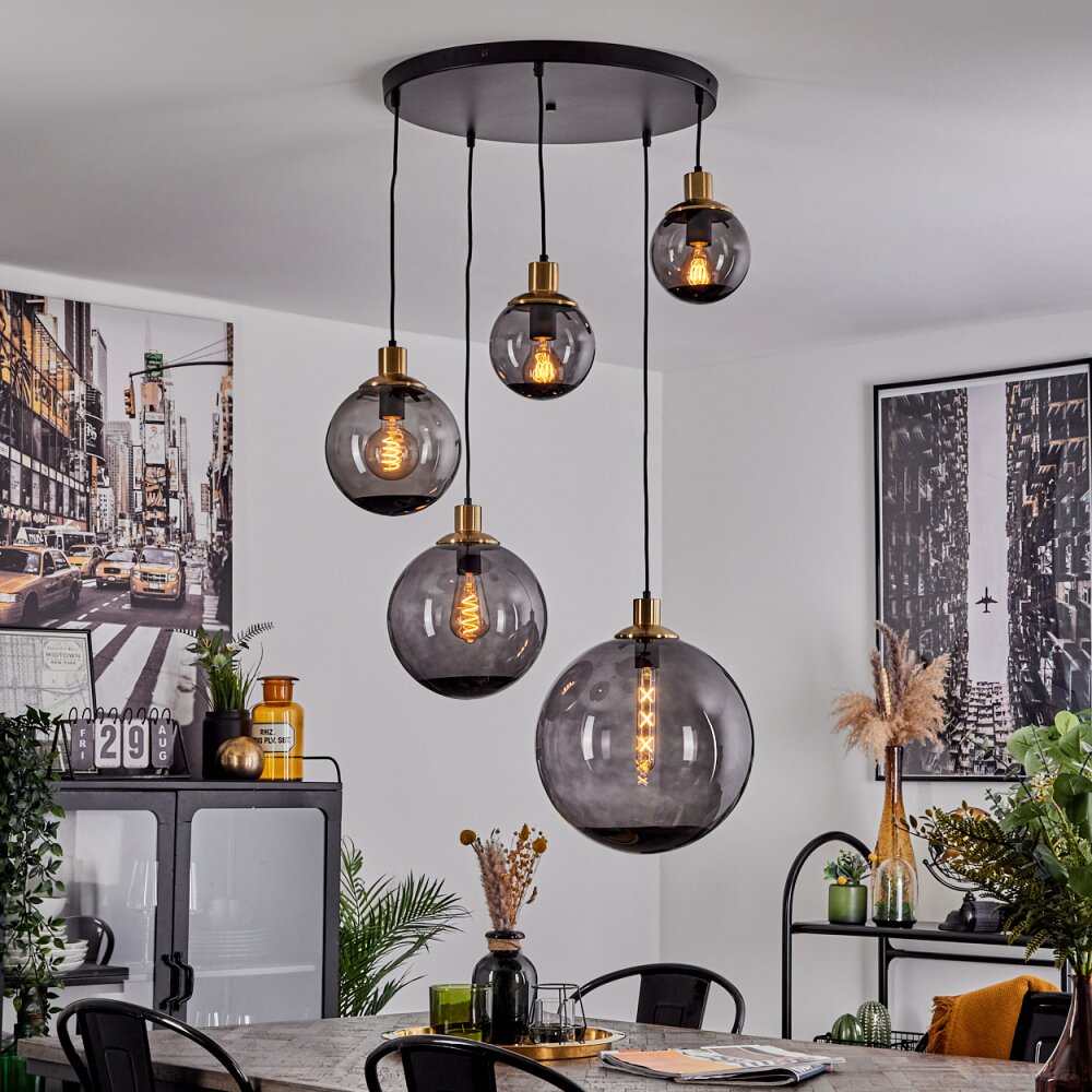 Charlet Hängeleuchte Schwarz, 5-flammig main product photo
