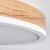 Salmi Deckenleuchte LED Braun, Holzoptik, Weiß, 1-flammig