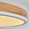 Salmi Deckenleuchte LED Braun, Holzoptik, Weiß, 1-flammig