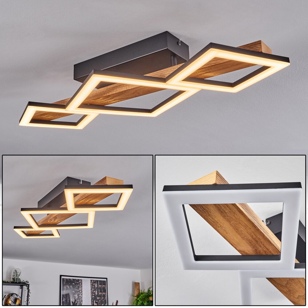 Tavon Deckenleuchte LED Naturfarben, Schwarz, 1-flammig main product photo