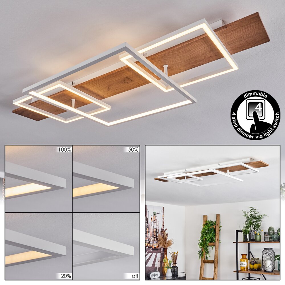Pompu Deckenleuchte LED Naturfarben, Weiß, 1-flammig main product photo