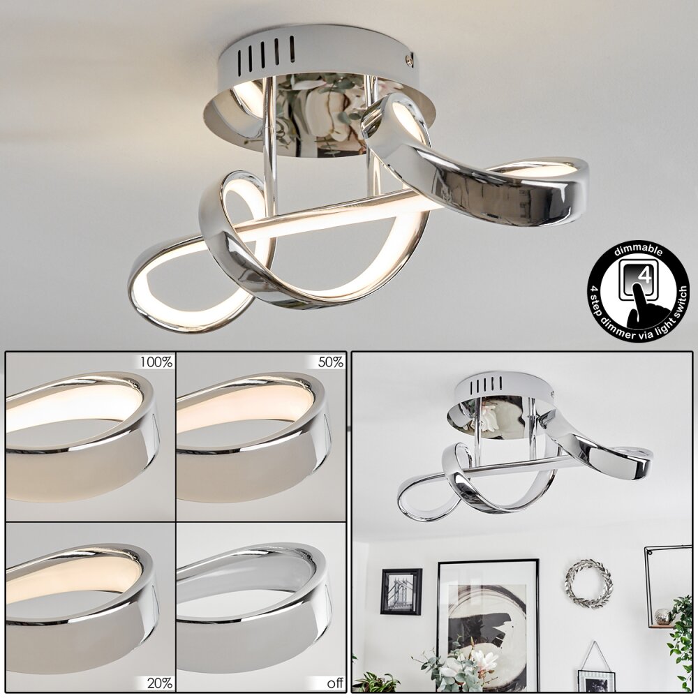 Dauntey Deckenleuchte LED Chrom, 1-flammig main product photo