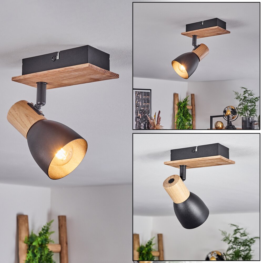 Kouek Deckenleuchte Naturfarben, Schwarz, 1-flammig main product photo