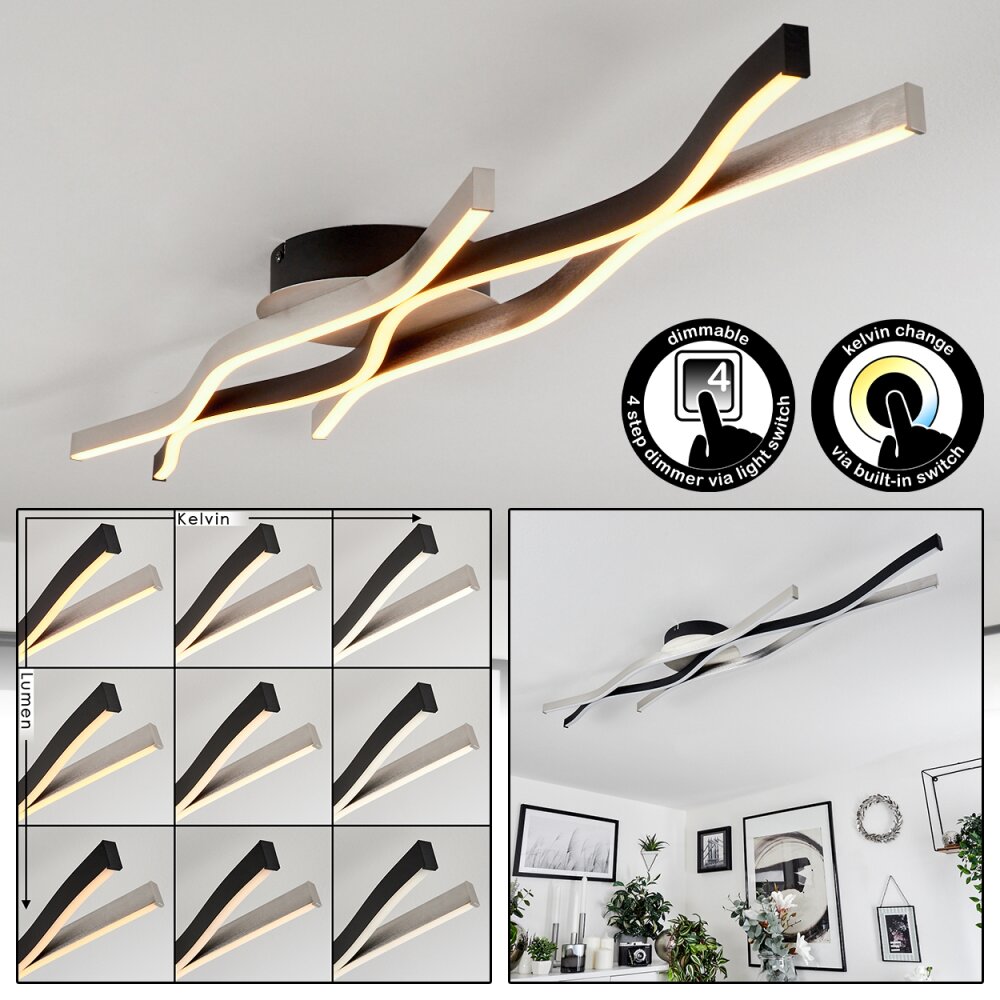 Serlande Deckenleuchte LED Schwarz, 1-flammig main product photo