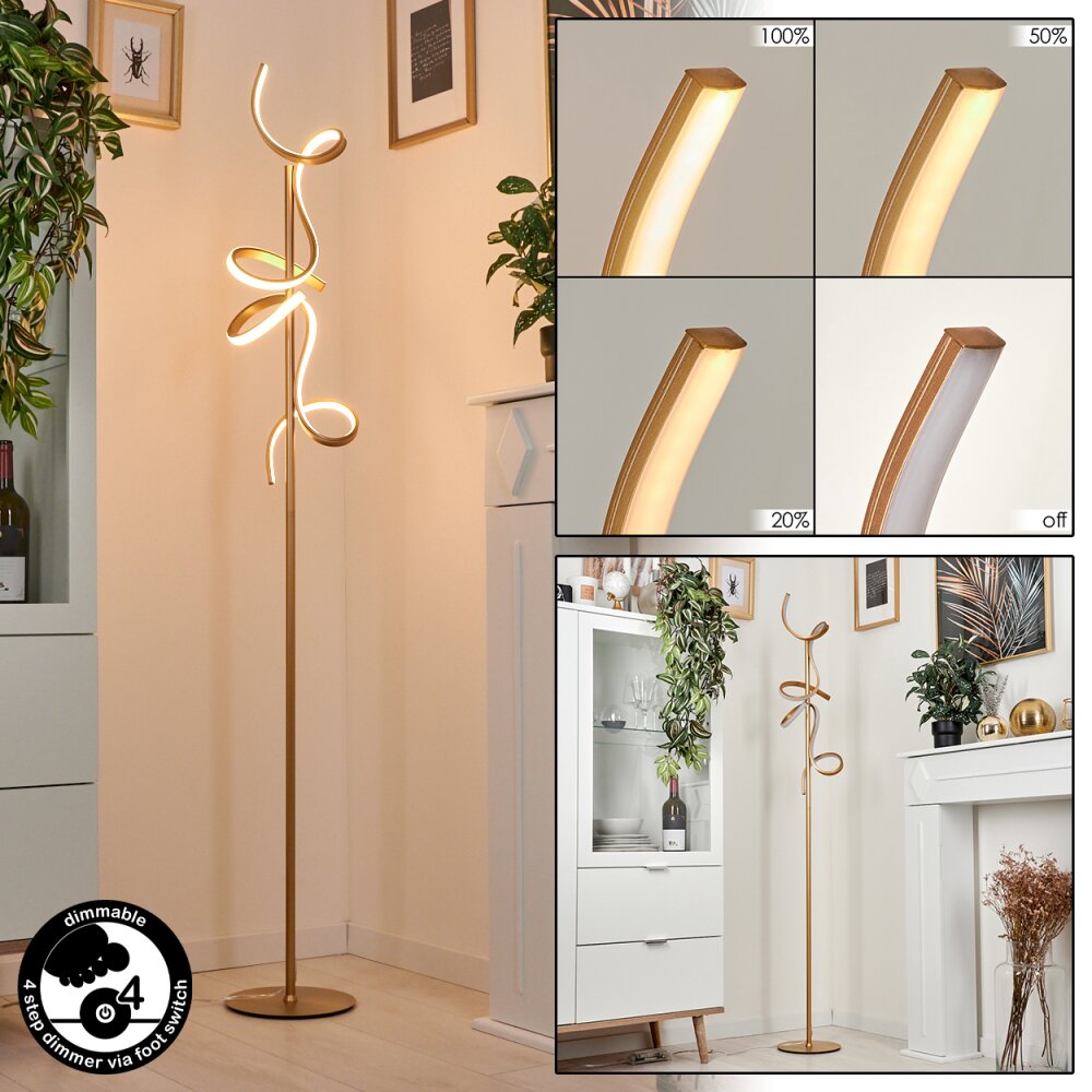 Lavaca Stehleuchte LED Messing, 2-flammig main product photo
