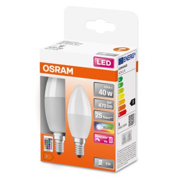 OSRAM Retrofit 2er Set LED E14 4,9 Watt 2700 Kelvin 470 Lumen OSRAM Retrofit 2er Set LED E14 4,9 Watt 2700 Kelvin 470 Lumen