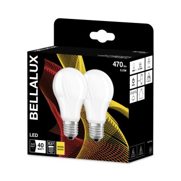BELLALUX 2er Set LED E27 4,9 Watt 2700 Kelvin 470 Lumen