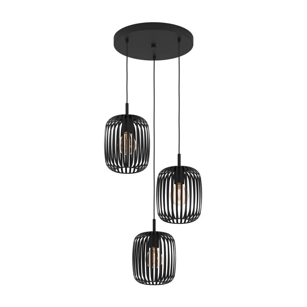 Eglo ROMAZZINA Hängeleuchte Schwarz, 3-flammig main product photo