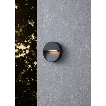 Eglo MARUGGIO Außenwandleuchte LED Schwarz, 1-flammig