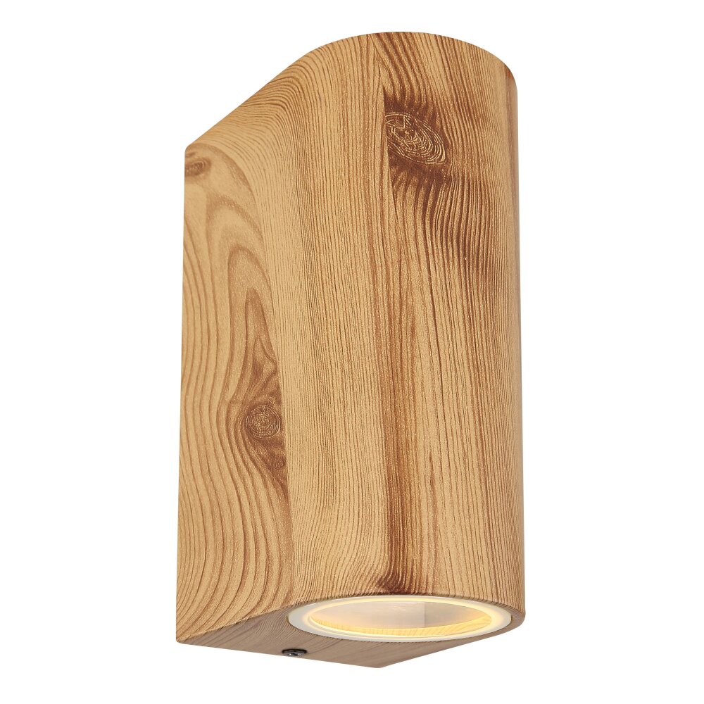 Globo VERONIKA Außenwandleuchte Holzoptik, 2-flammig main product photo