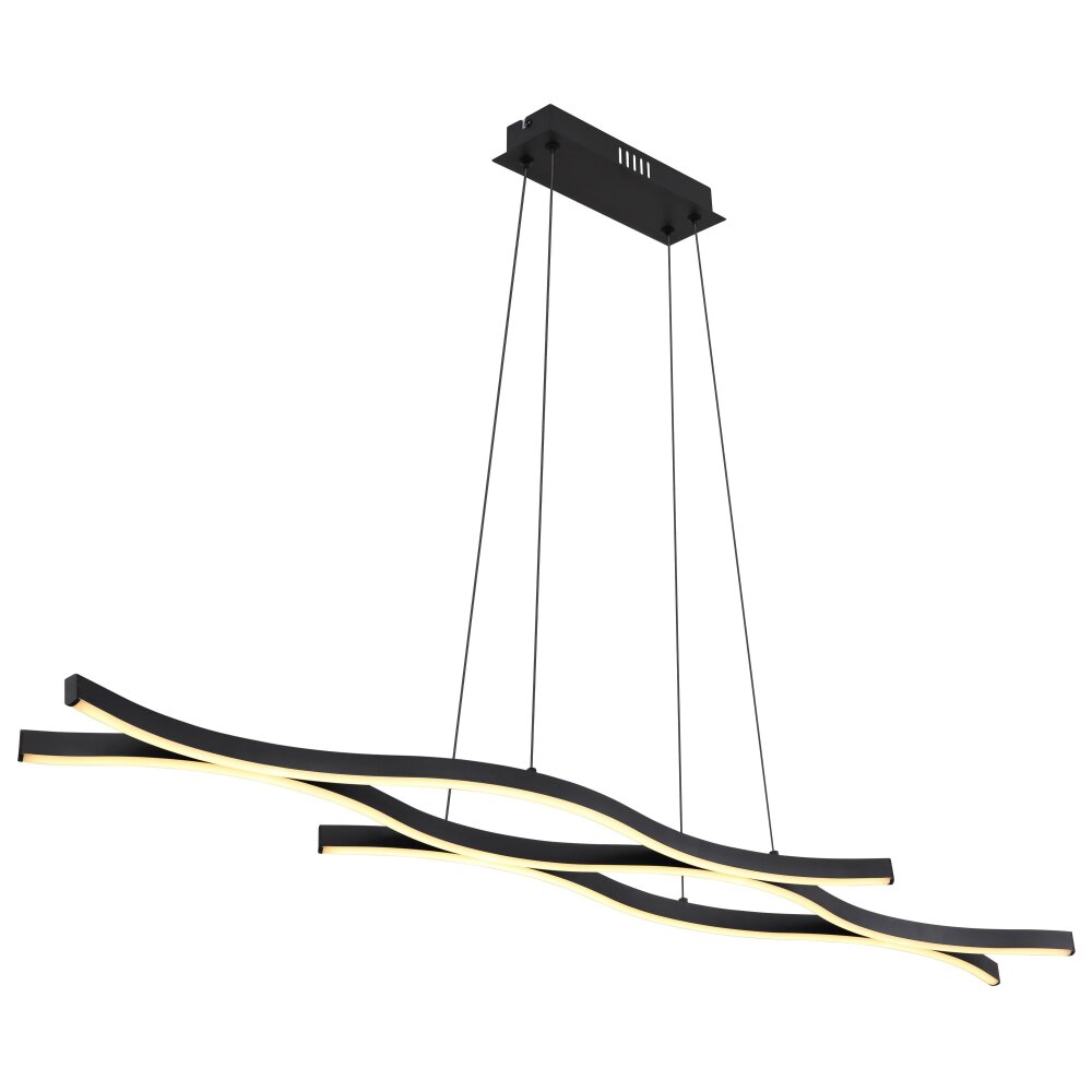 Globo GERONIMO Hängeleuchte LED Holzoptik, Schwarz, 1-flammig main product photo